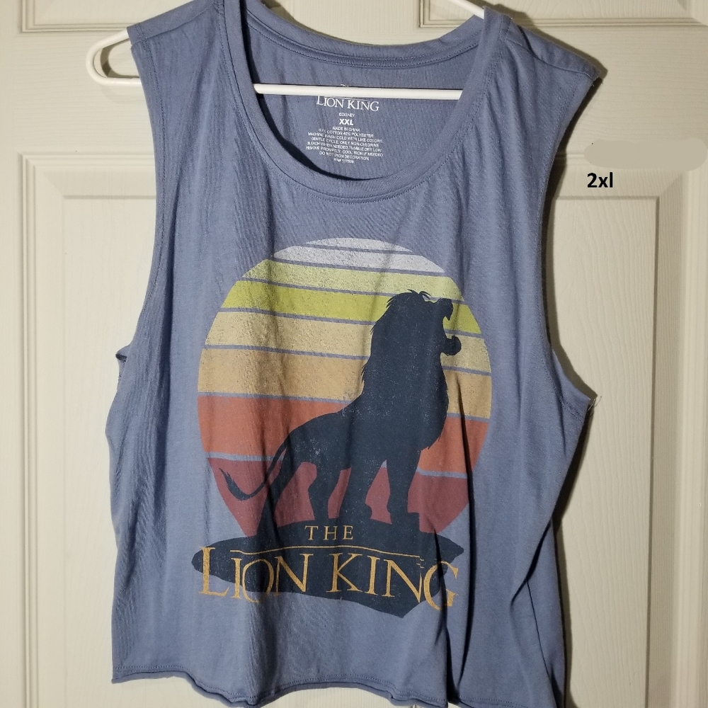 Lion king muscle crop tank sz 2XL